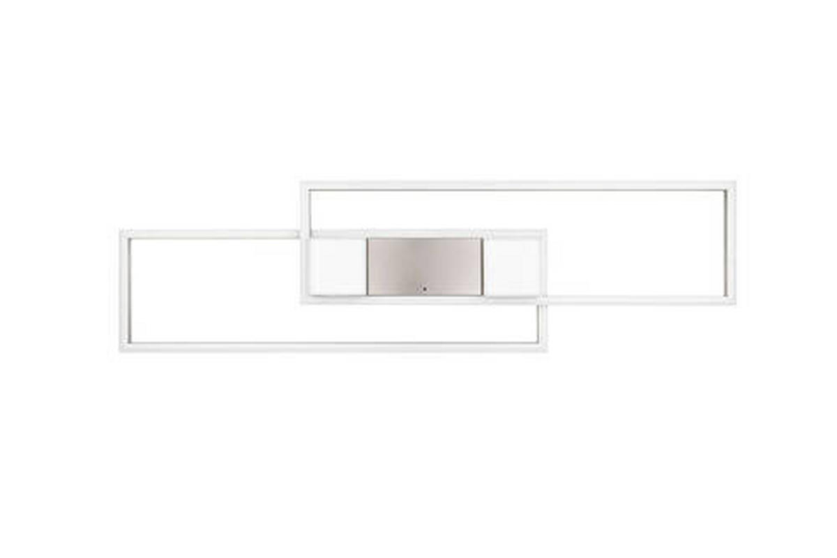 STROPNÍ LED SVÍTIDLO, 100/8/28 cm - barvy niklu, Basics, kov (100/8/28cm) - Trio Leuchten