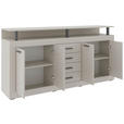 SIDEBOARD  in 195/88/38 cm  - Kaschmir/Anthrazit, Basics, Holzwerkstoff/Kunststoff (195/88/38cm) - Xora