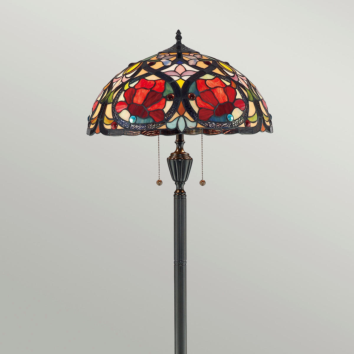 STEHLEUCHTE 45.7/157.5 cm    - Bronzefarben, KONVENTIONELL, Glas/Metall (45.7/157.5cm) - Elstead Lighting