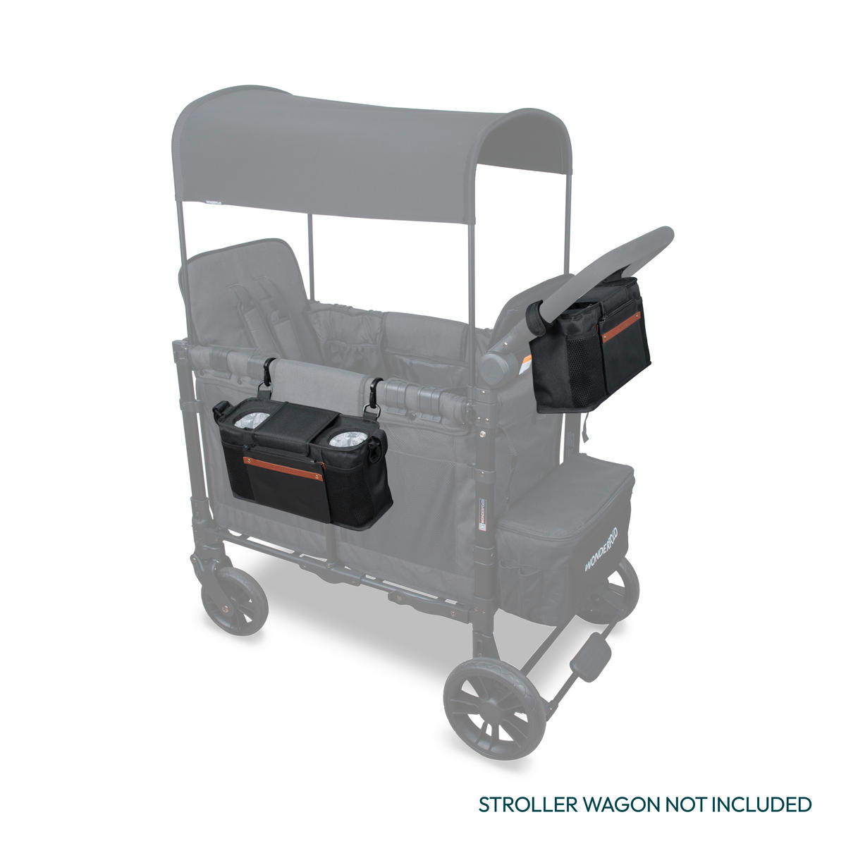 BUGGY-ORGANIZER Parent Console  - Schwarz, Basics, Textil (12.44/38.1/19.3cm) - WONDERFOLD