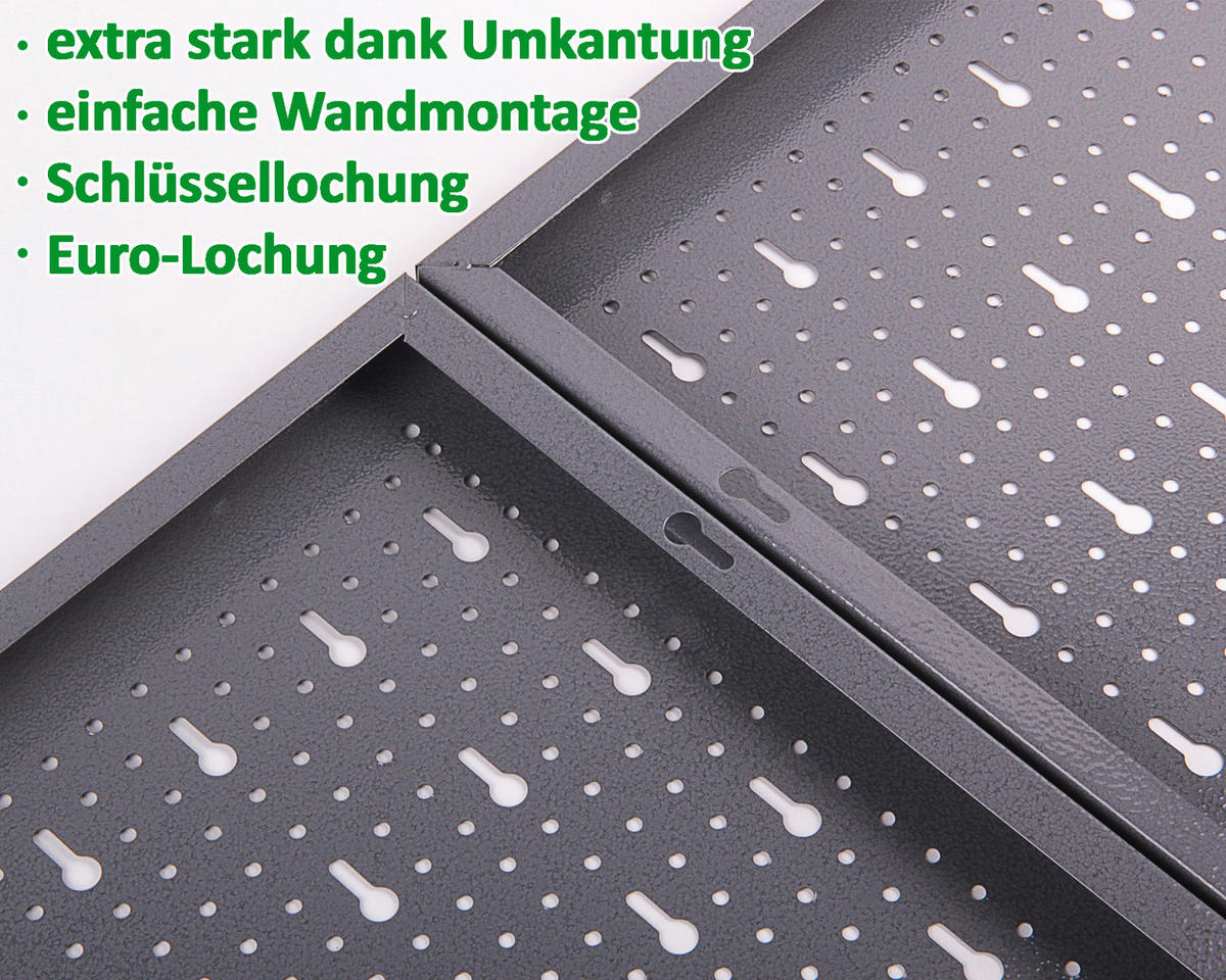 LOCHWAND  - Grau, Basics, Metall (119,5/59,5/2,5cm) - Ambia Garden
