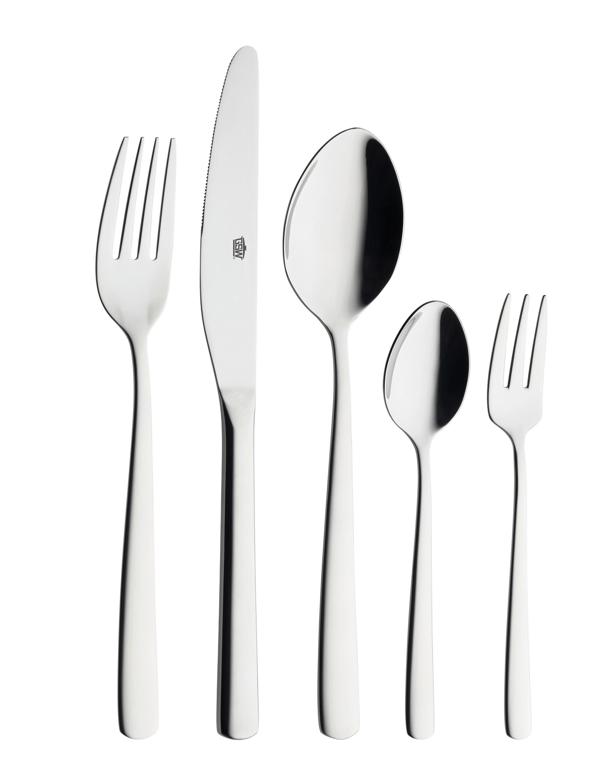 BESTECKSET BESTECK 60-teilig Edelstahl  für 12 Personen  - Edelstahlfarben, Basics, Metall - GSW
