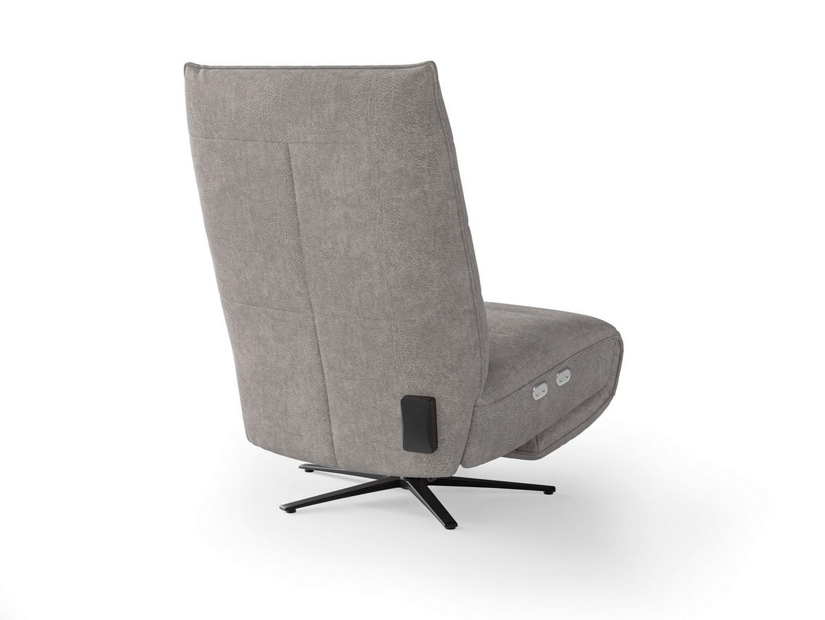 RELAXAČNÉ KRESLO, textil, sivá - čierna/sivá, Basics, kov/textil (80/109/98cm) - Sit & More