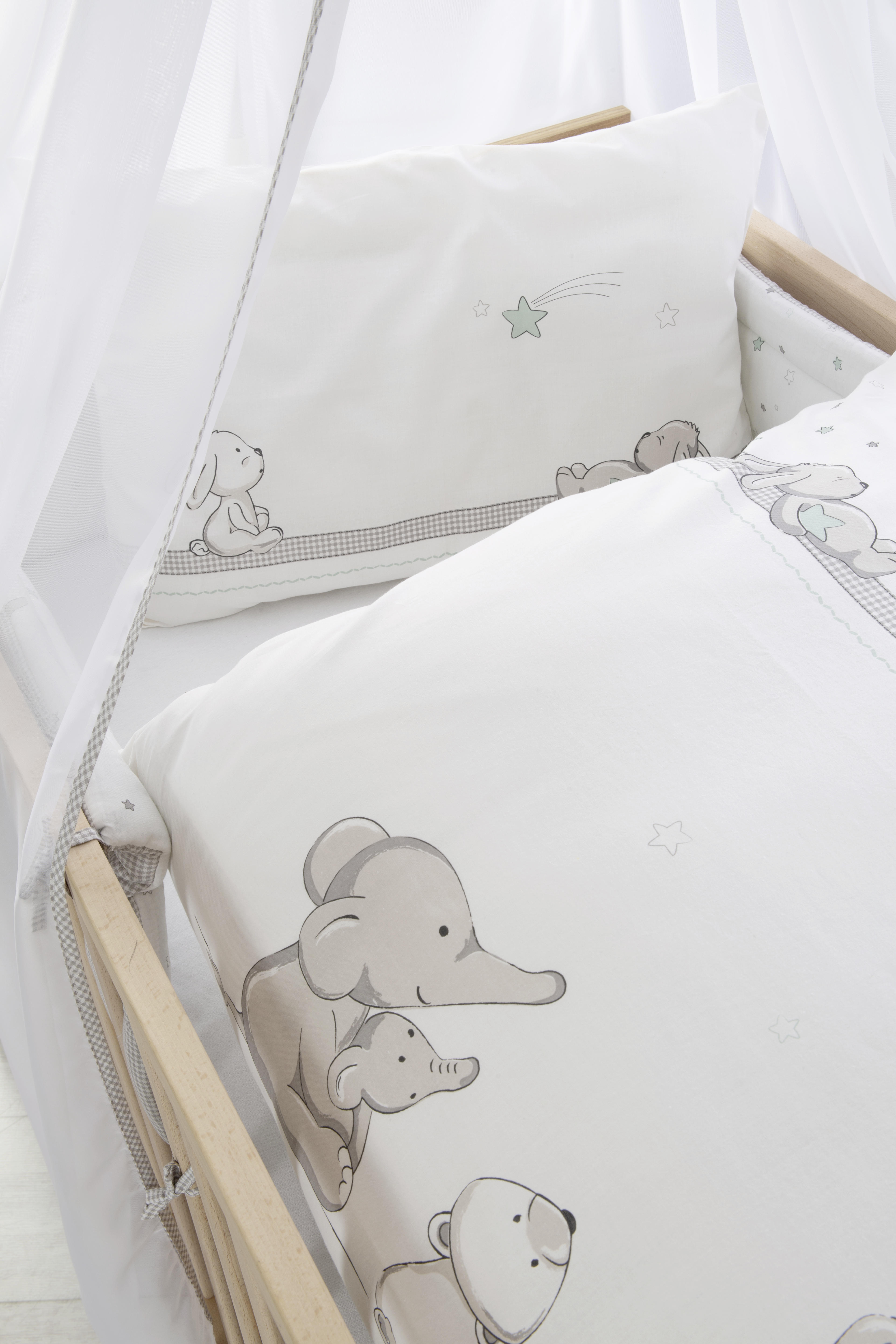 GITTERBETTSET Roba Sternenzauber  - Taupe/Weiß, Basics, Textil - Roba