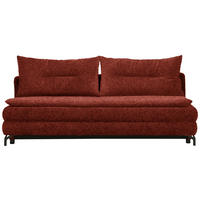 KANAPÉÁGY rozsdavörös  - fekete/rozsdavörös, Modern, textil/fém (208/73/92/102cm) - Novel
