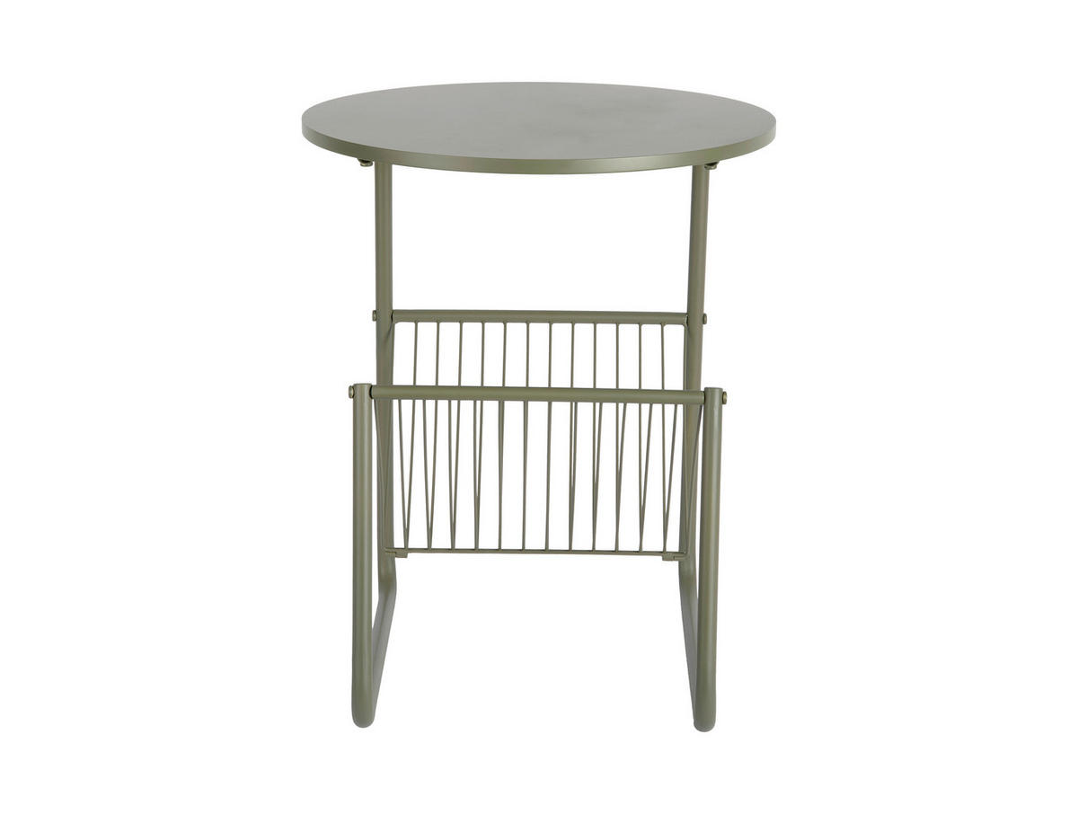 BEISTELLTISCH 40/40/49 cm Riqueza Grün rund  - Grün, Basics, Metall (40/40/49cm) - Leitmotiv