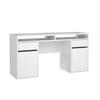 SKRIVBORD  i vit högglans  - vit högglans, Design, trämaterial (149/77,4/48,2cm) - Best Price