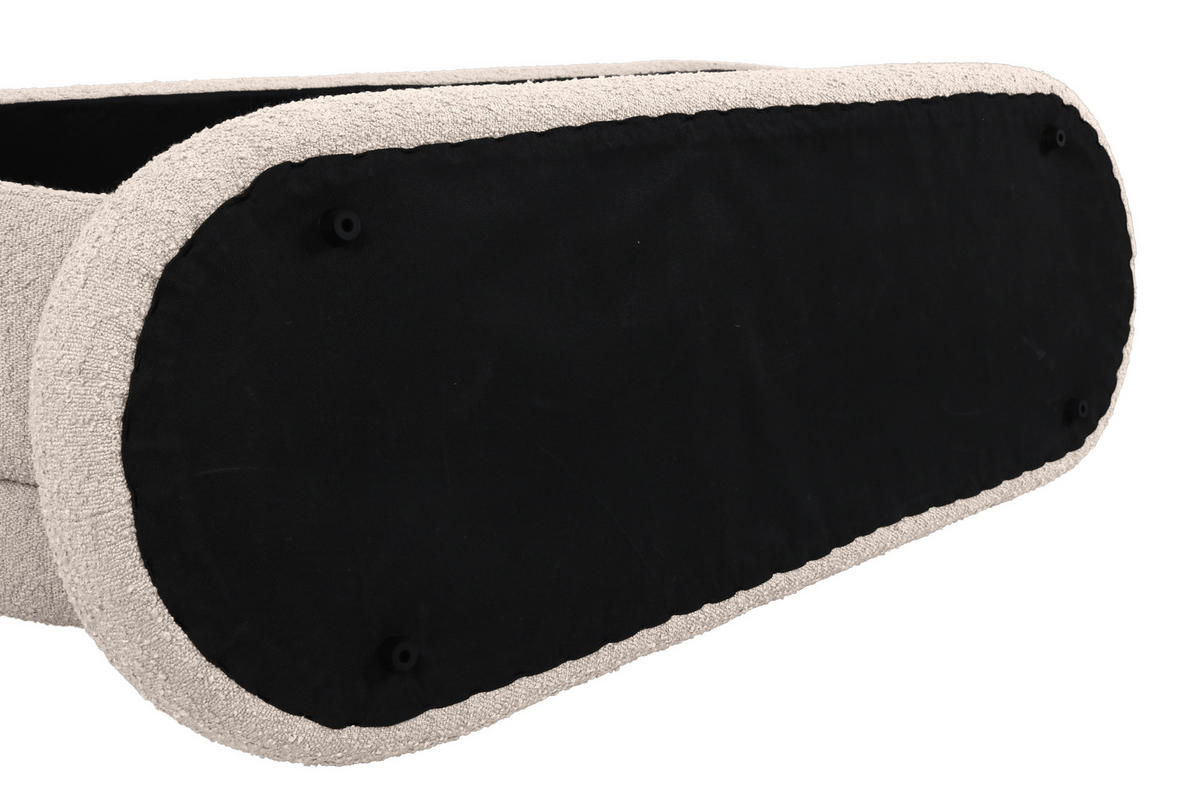 HOCKERBANK 130/48,5/47 cm Bouclé Creme Kiefer Sperrholz  - Creme, Trend, Holz/Textil (130/48,5/47cm) - Xora