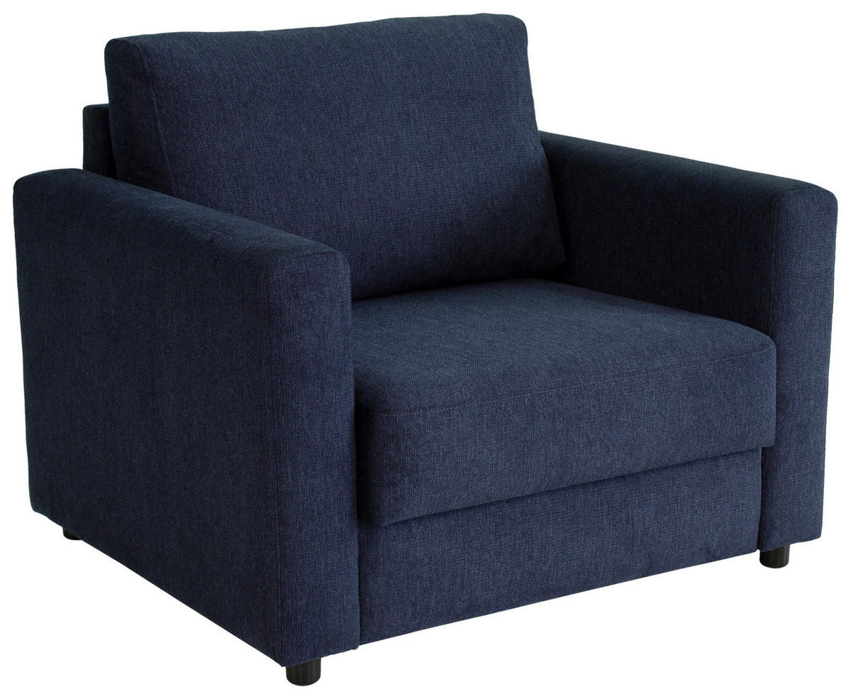 SCHLAFSESSEL Webstoff Dunkelblau    - Schwarz/Dunkelblau, KONVENTIONELL, Textil (104/85/90cm) - Xora