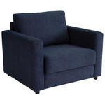 SCHLAFSESSEL Webstoff Dunkelblau    - Schwarz/Dunkelblau, KONVENTIONELL, Textil (104/85/90cm) - Xora