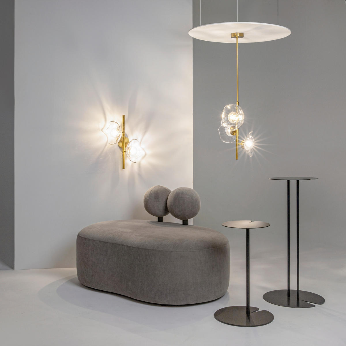 WANDLEUCHTE - Transparent/Messingfarben, Design, Metall (19,5/31,5/45cm) - MAYTONI