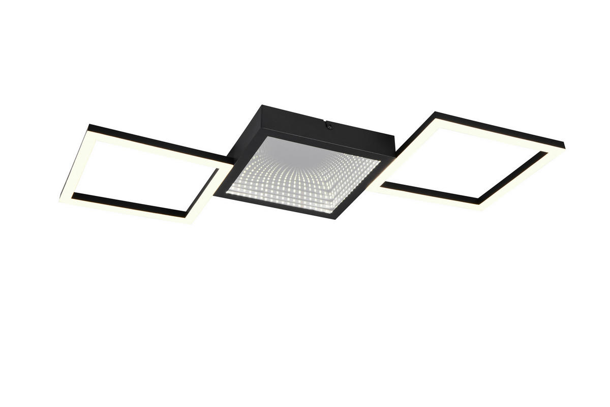 PLAFONIERĂ CU LED - alb/negru, Basics, plastic/metal (66/66/15cm)