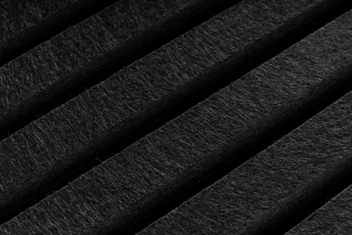 AKUSTIKPANEEL Schwarz  - Schwarz, Basics, Kunststoff (20/240/1,8cm)