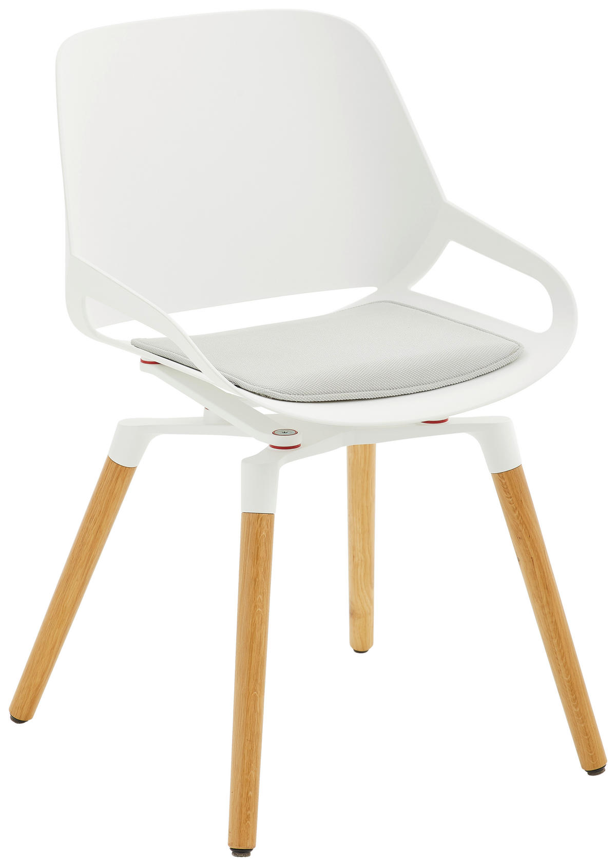 BESUCHERSTUHL Weiß  - Weiß/Naturfarben, Basics, Holz/Kunststoff (50/72/52cm) - Aeris
