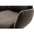 BARHOCKER in Metall, Textil Edelstahlfarben, Cappuccino  - Edelstahlfarben/Cappuccino, Design, Textil/Metall (54/84/52cm) - Dieter Knoll