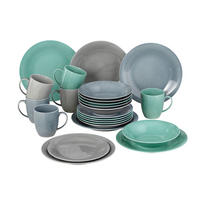 KOMBISERVICE Blau, Grau, Grün Jive 24-teilig 6 Personen  - Blau/Grau, KONVENTIONELL, Keramik - Van Well