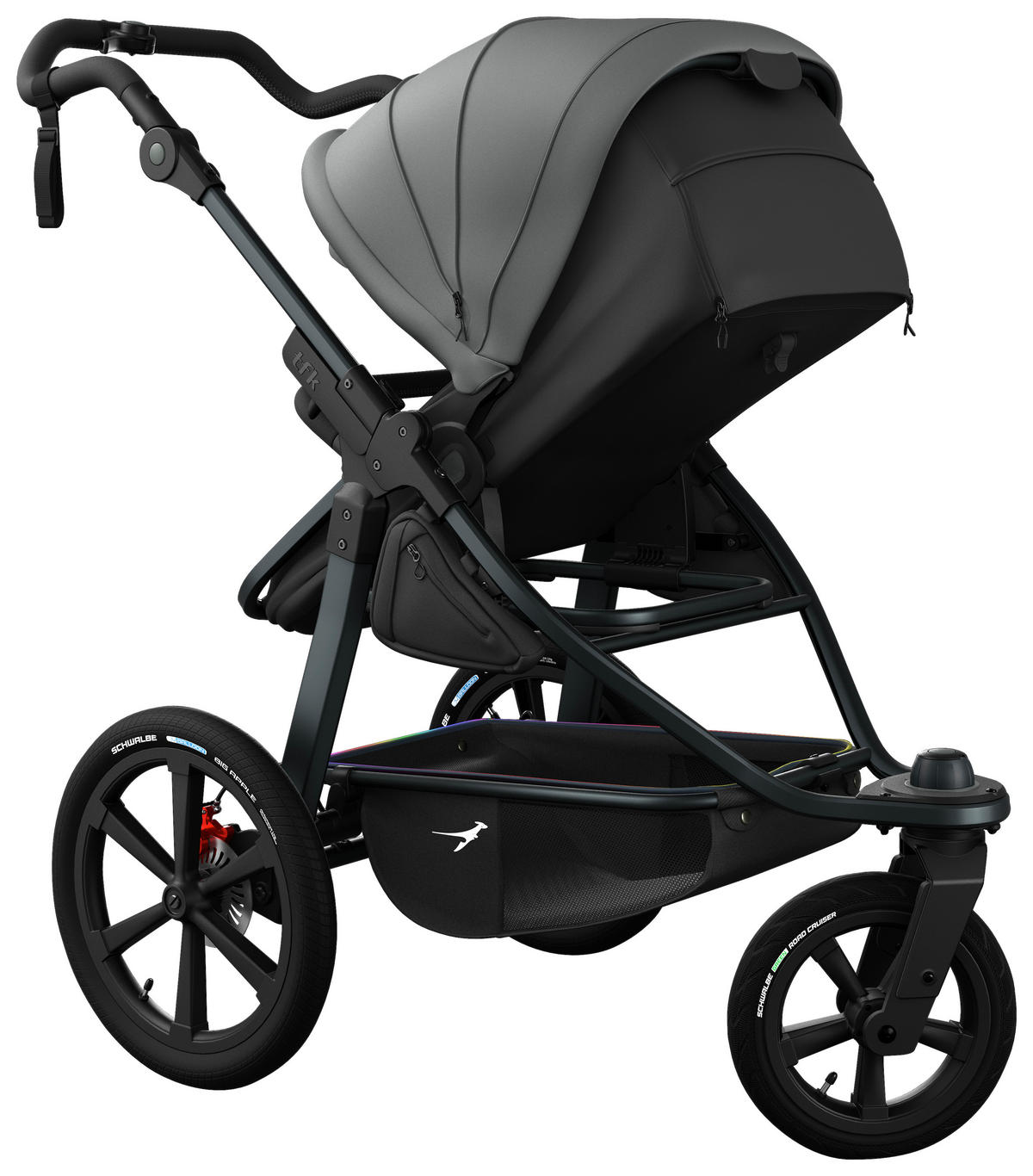 KOMBIKINDERWAGEN TFK Pro  - Anthrazit/Olivgrün, Basics, Textil/Metall (66/118/110cm) - TFK