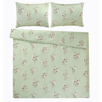 BETTWÄSCHESET Satin 200/210 cm  65 cm/100 cm  - Mintgrün, Basics, Textil (200/210cm) - Ambiente