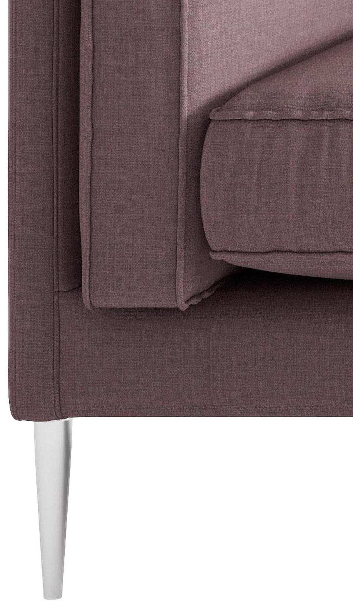 SITZGARNITUR Flachgewebe Rot  - Edelstahlfarben/Rot, Design, Textil/Metall - Livetastic