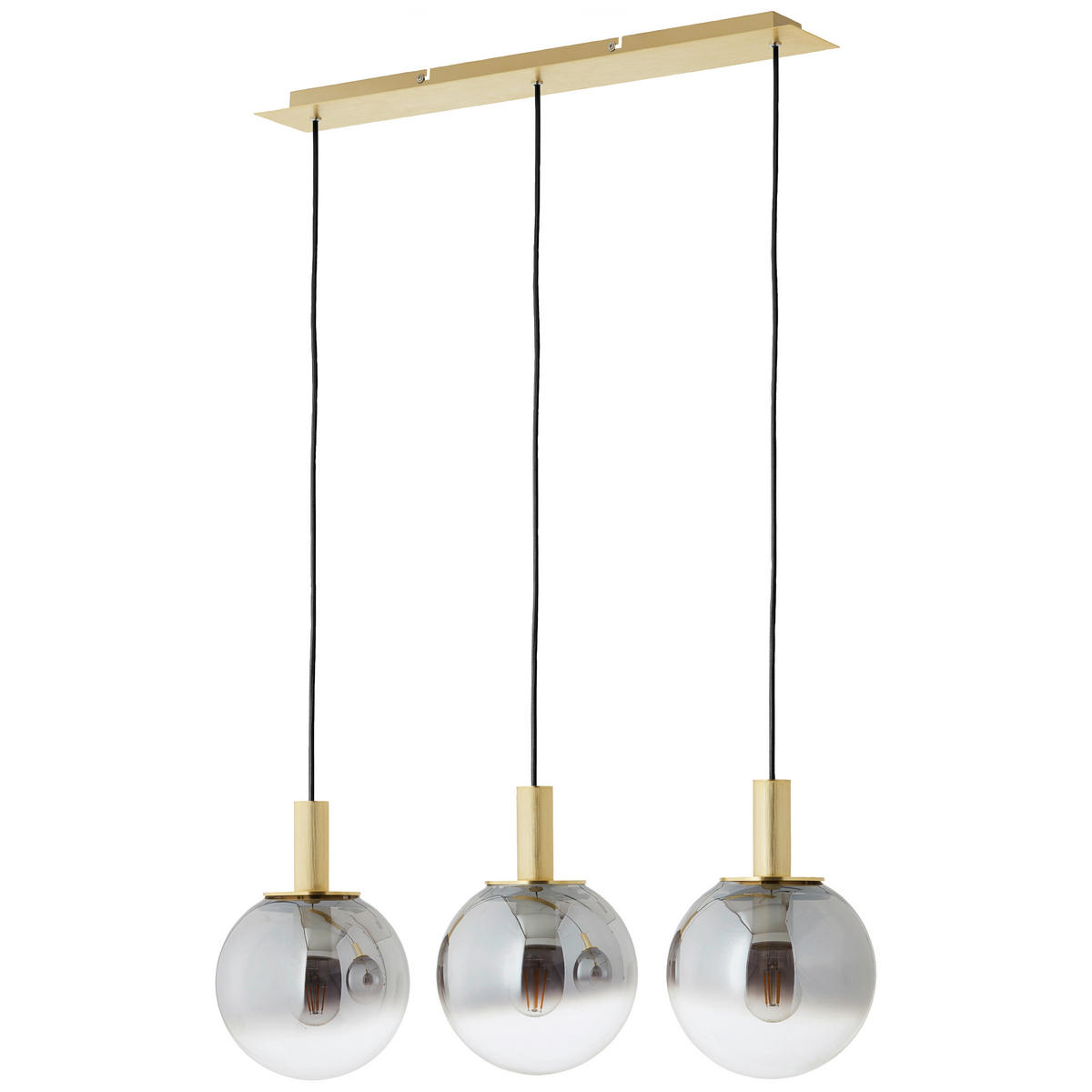 LAMPĂ SUSPENDATĂ  - auriu/gri, Konventionell, sticlă/metal (150/82/22cm)