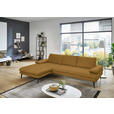 ECKSOFA in Echtleder Currygelb  180/310 cm  - Currygelb/Schwarz, Design, Leder/Metall (180/310cm) - Dieter Knoll