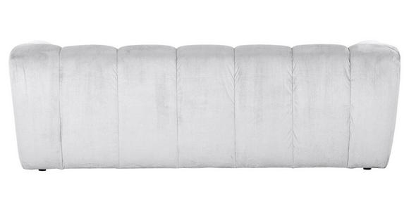 BIGSOFA Plüsch Weiß  - Schwarz/Weiß, KONVENTIONELL, Kunststoff/Textil (220/67/106cm) - Carryhome