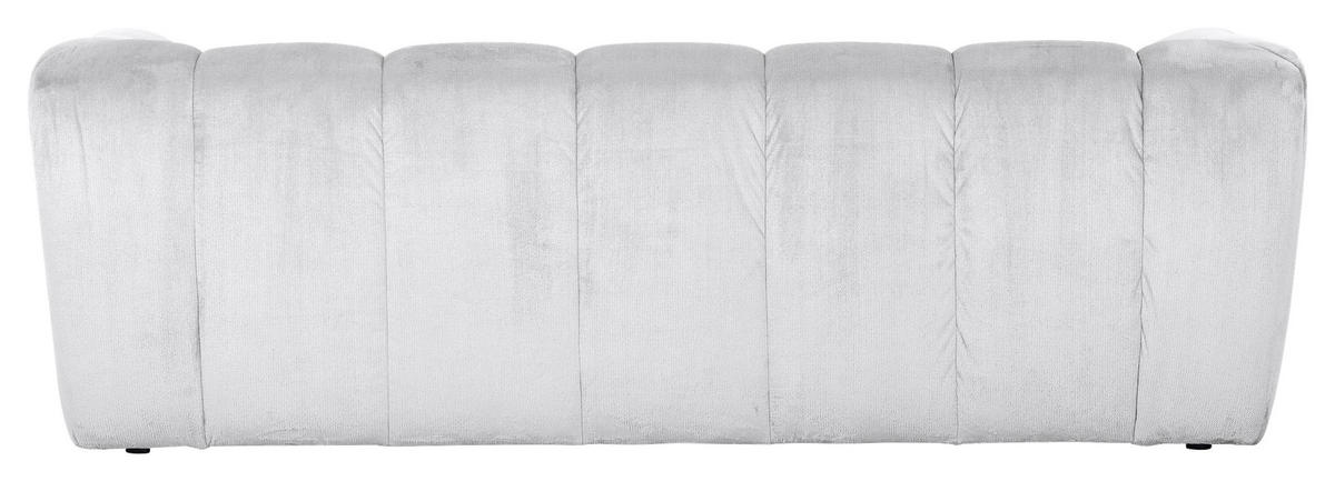 BIGSOFA in Plüsch Weiss  - Weiss/Schwarz, Konventionell, Kunststoff/Textil (220/67/106cm) - MID.YOU
