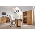 SCHREIBTISCH 140/70/76 cm Eichefarben  - Eichefarben/Schwarz, Natur, Holz/Metall (140/70/76cm) - Linea Natura