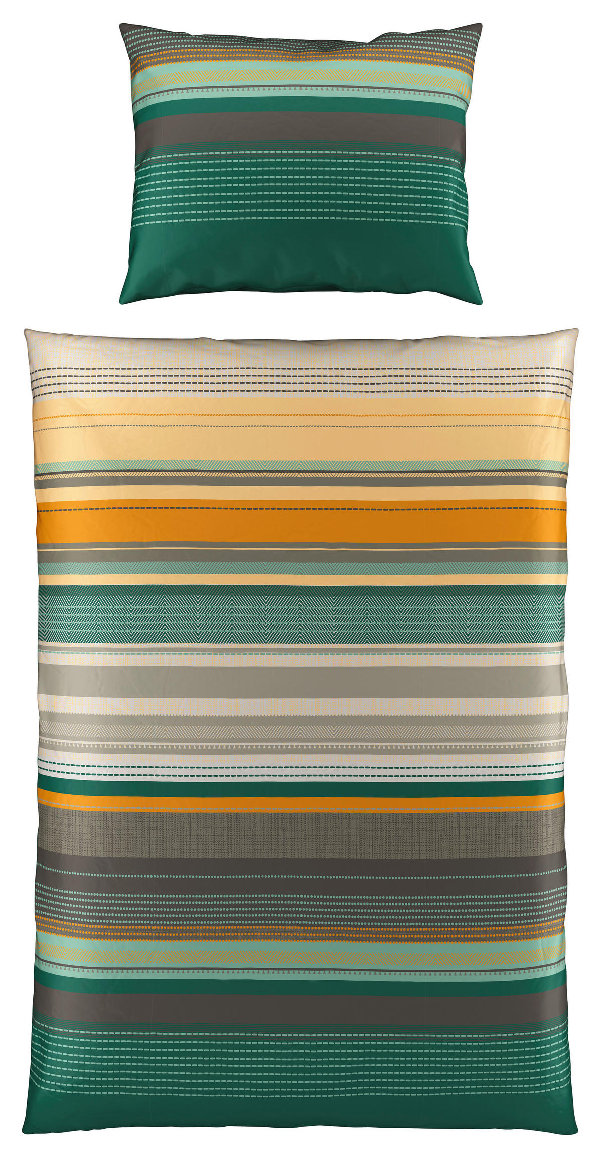 POSTEĽNÁ BIELIZEŇ, makosatén, zelená, 140/200 cm  - zelená, Konventionell, textil (140/200cm) - Esposa