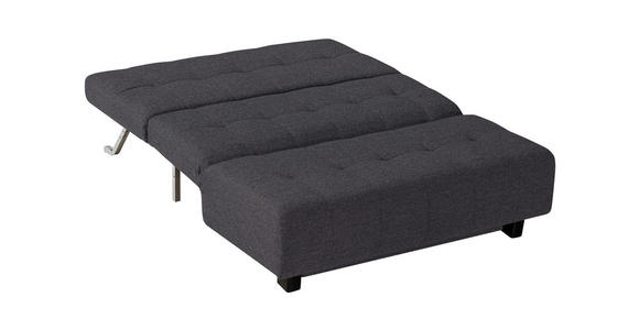 SCHLAFSOFA in Grau  - Schwarz/Grau, Design, Textil/Metall (145/92/102cm) - Novel