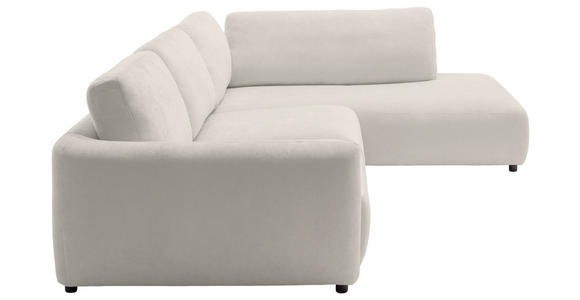 ECKSOFA  in Chenille Platinfarben  307/224 cm  - Platinfarben/Schwarz, KONVENTIONELL, Kunststoff/Textil (307/224cm) - Hom`in