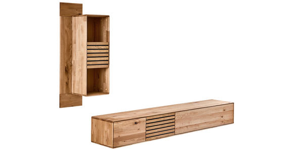 WOHNWAND 2-teilig  in Wildeiche  220/160/40 cm  - Wildeiche, Design, Holz/Kunststoff (220/160/40cm) - Cantus