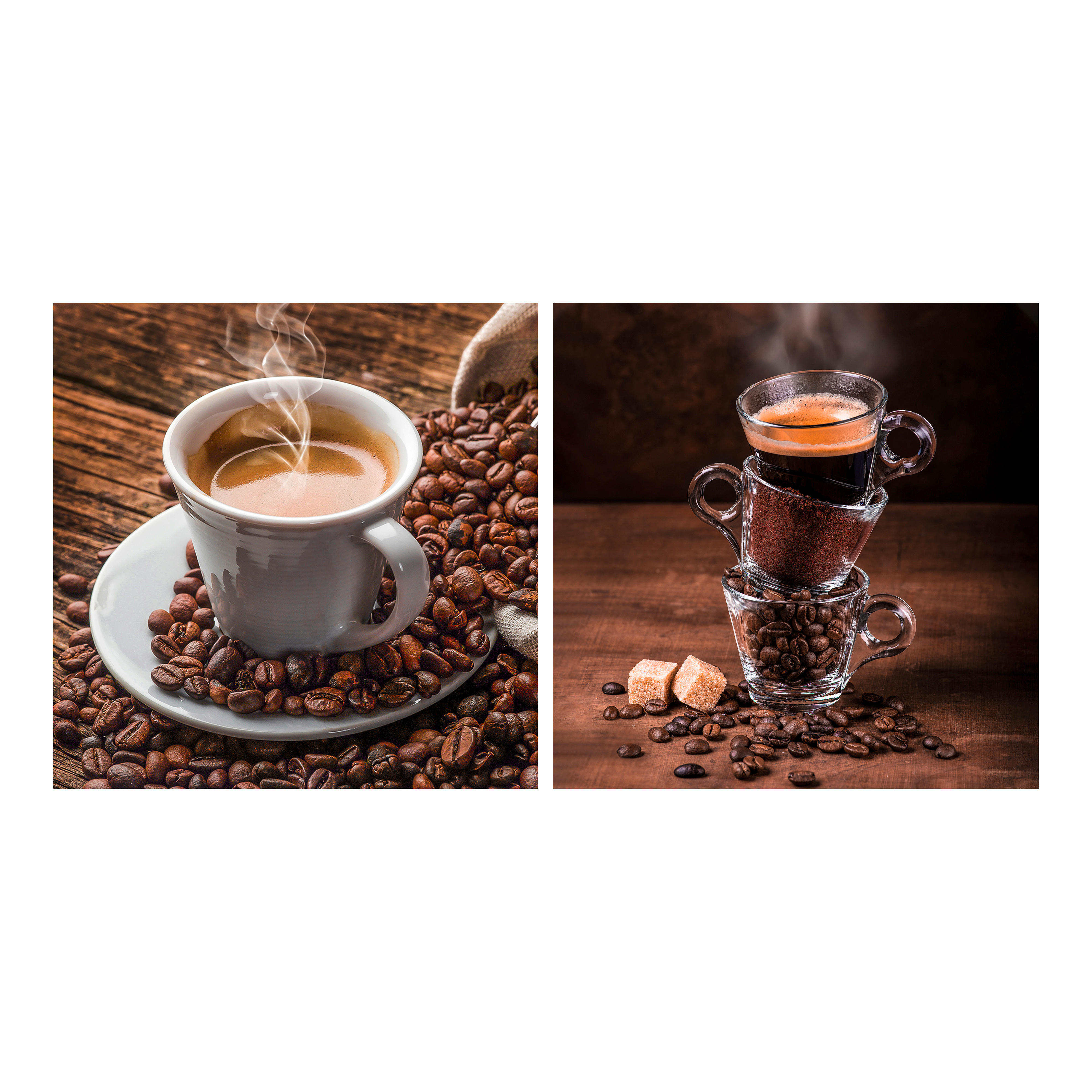 GLASBILD Essen & Trinken, Kaffee 20/20 cm  - Multicolor, Basics, Glas (20/20cm) - Monee