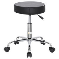 BÜROHOCKER 57/45/57 cm  - Chromfarben/Schwarz, MODERN, Kunststoff/Textil (57/45/57cm) - MID.YOU