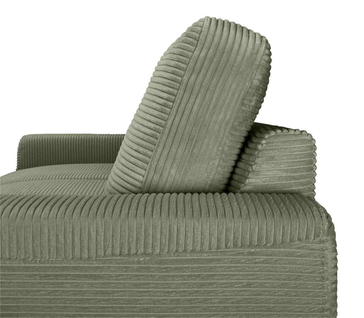 CloseUp von Carryhome ECKSOFA Olivgrün Cord.