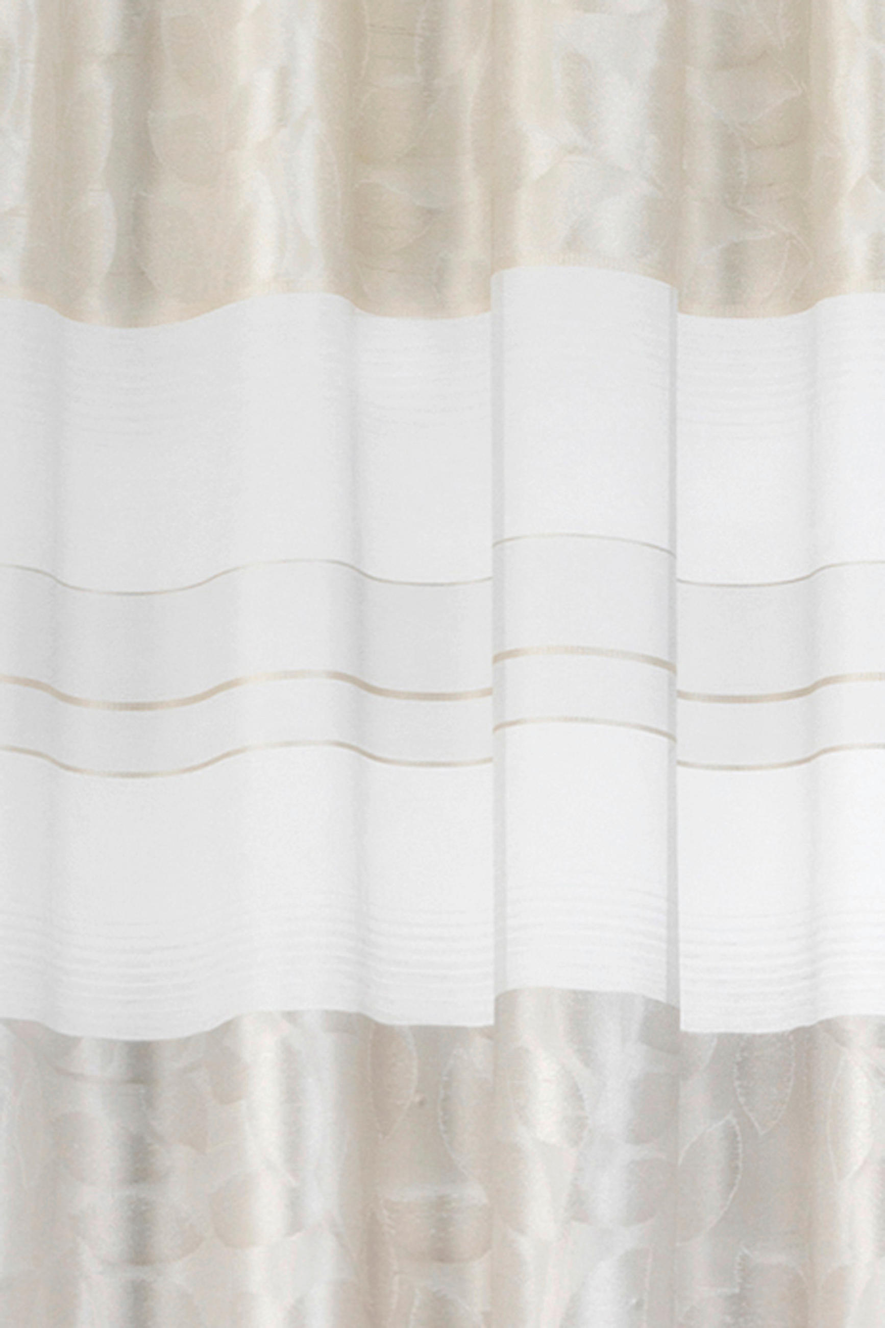 SCHLAUFENSCHAL  halbtransparent   140/255 cm 2 Stück  - Weiß, Basics, Textil (140/255cm)