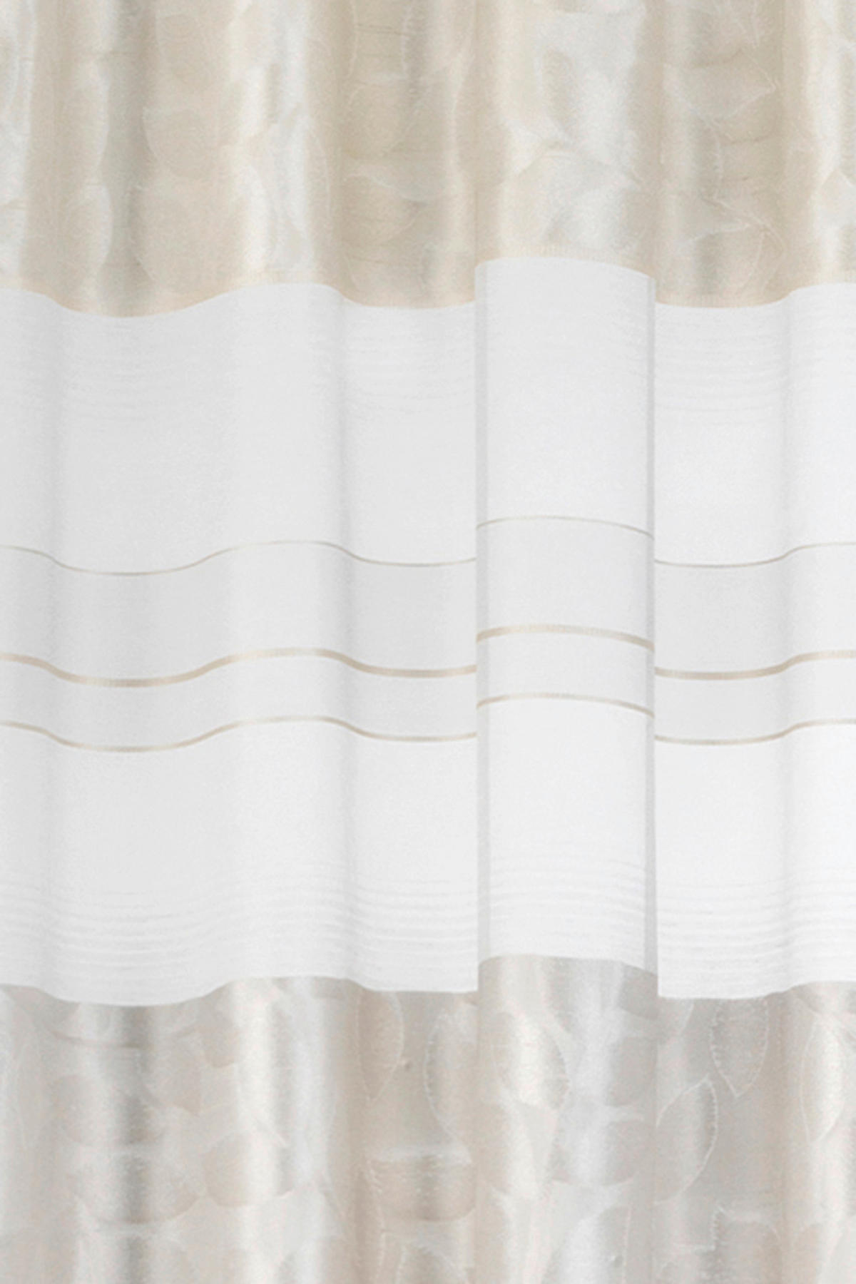 SCHLAUFENSCHAL  halbtransparent   140/255 cm 2 Stück  - Weiß, Basics, Textil (140/255cm)