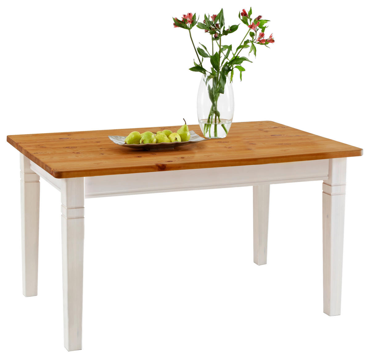 ESSTISCH in Holz 120/78/78 cm  - Bernsteinfarben/Weiß, ROMANTIK / LANDHAUS, Holz (120/78/78cm) - Boxxx