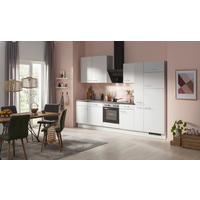 KÜCHENLEERBLOCK 310 cm   Grau, Schwarz  - Edelstahlfarben/Dunkelgrau, Basics, Holzwerkstoff/Metall (310cm) - Impuls