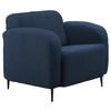 SESSEL in Teddystoff Blau  - Blau/Schwarz, Modern, Textil/Metall (85/76/90cm) - Livetastic