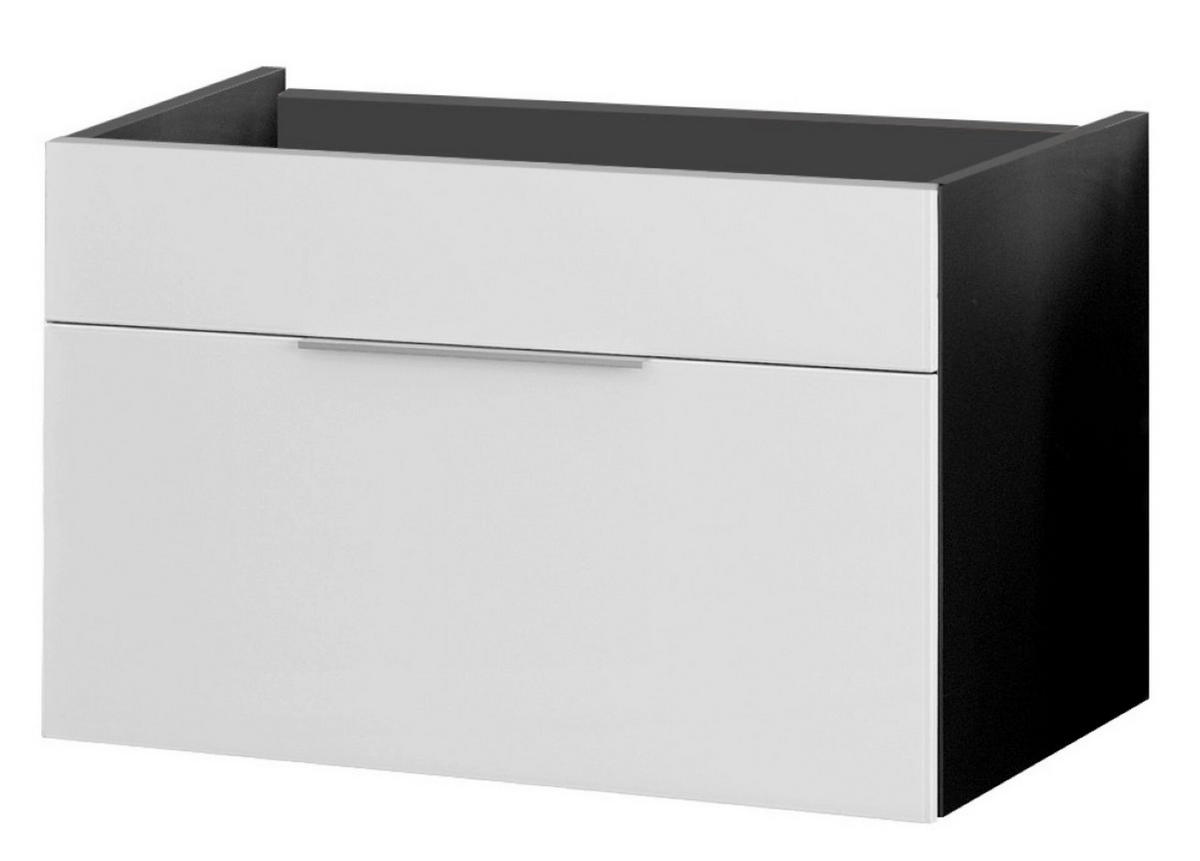 WASCHTISCHKOMBI  - Chromfarben/Anthrazit, Basics, Glas/Holzwerkstoff (80/60/50cm) - MID.YOU