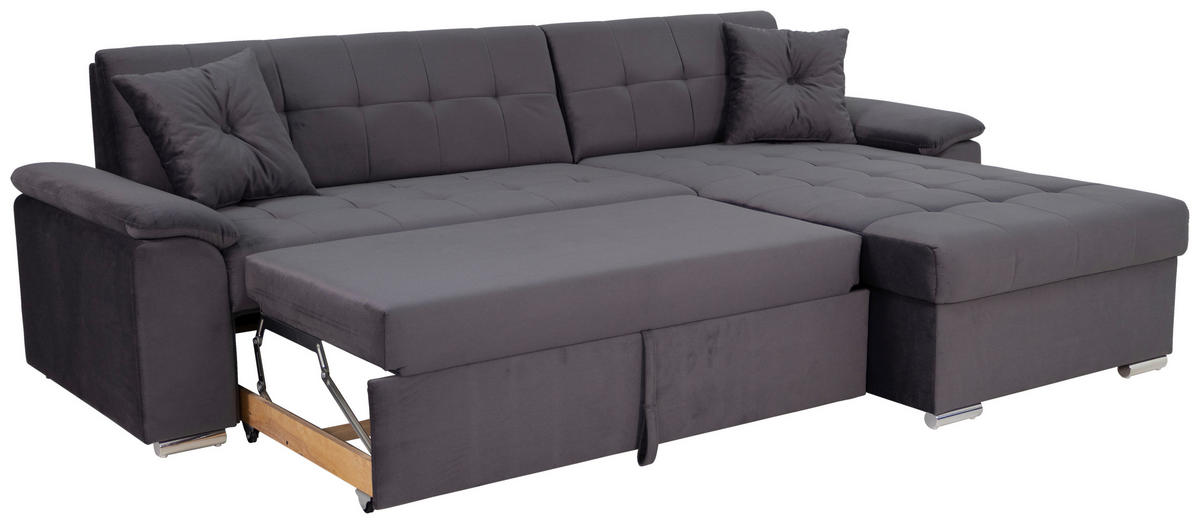 ECKSOFA Grau Zierkissen  - Grau, Trend, Textil (257/167cm) - Livetastic