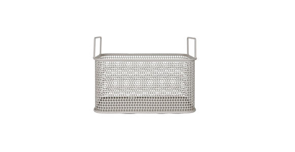 AUFBEWAHRUNGSKÖRBCHEN    25/16/18 cm  - Hellgrau, Basics, Metall (25/16/18cm) - Ambia Home