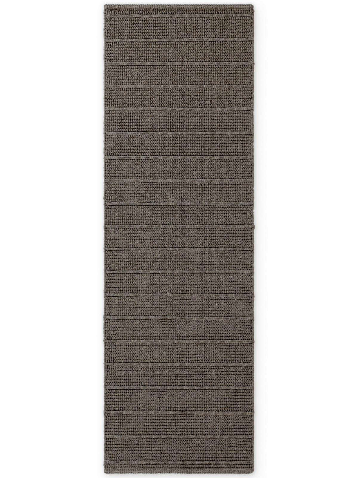 WOLLTEPPICH 80/250 cm Camden Grau, Dunkelbraun rechteckig  - Dunkelbraun/Grau, KONVENTIONELL, Textil (80/250cm) - Ted Baker