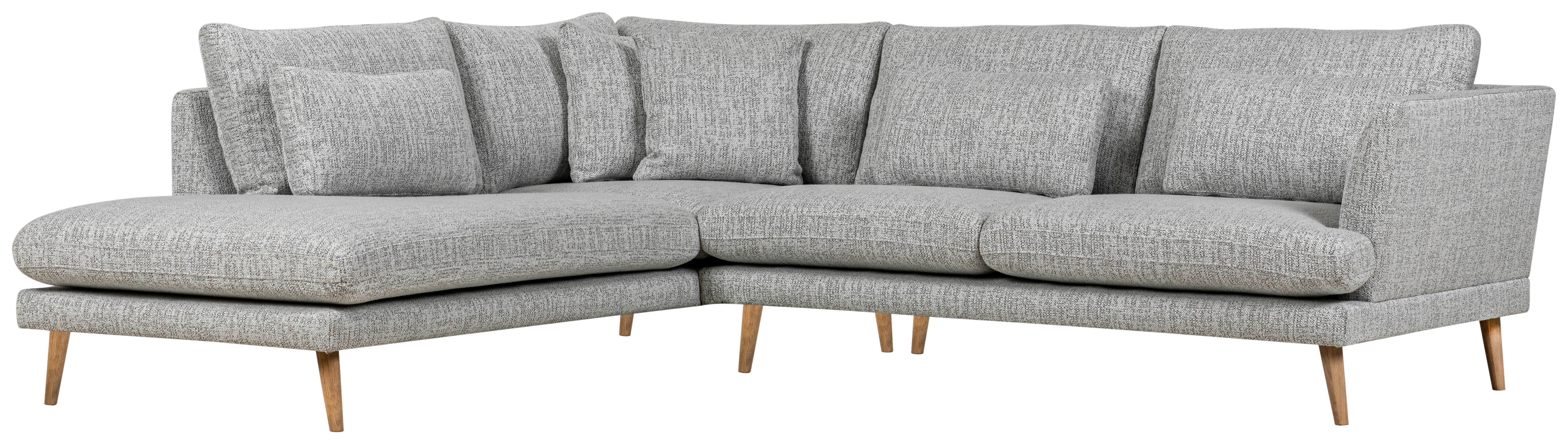 SOFFA i trä, textil ljusgrå  - brun/ljusgrå, Design, trä/textil (273/82/229cm) - Pure Home Comfort