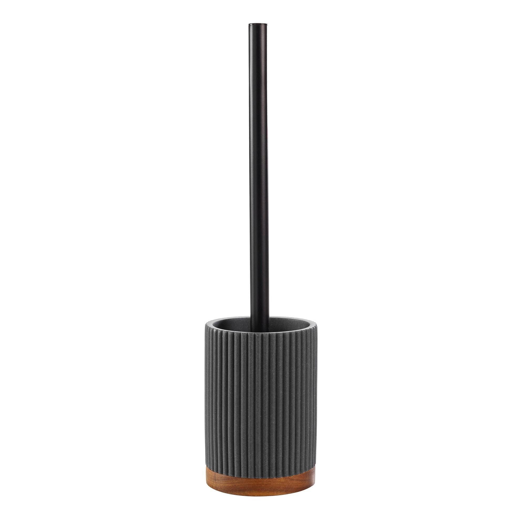 GARNITURA TOALETNE ČETKE  antracit  plastika  NATURELA  - antracit, Basics, plastika (9.1/38.5cm) - Homeware