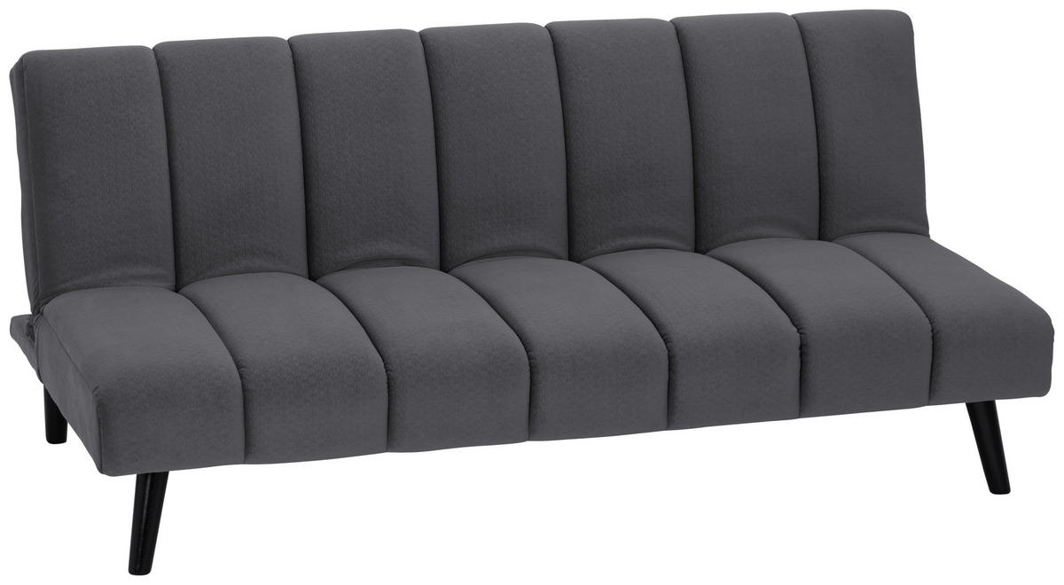 JUGEND- UND KINDERSOFA Flanell Dunkelgrau  - Dunkelgrau/Schwarz, MODERN, Holz/Textil (180/81/93cm) - P & B