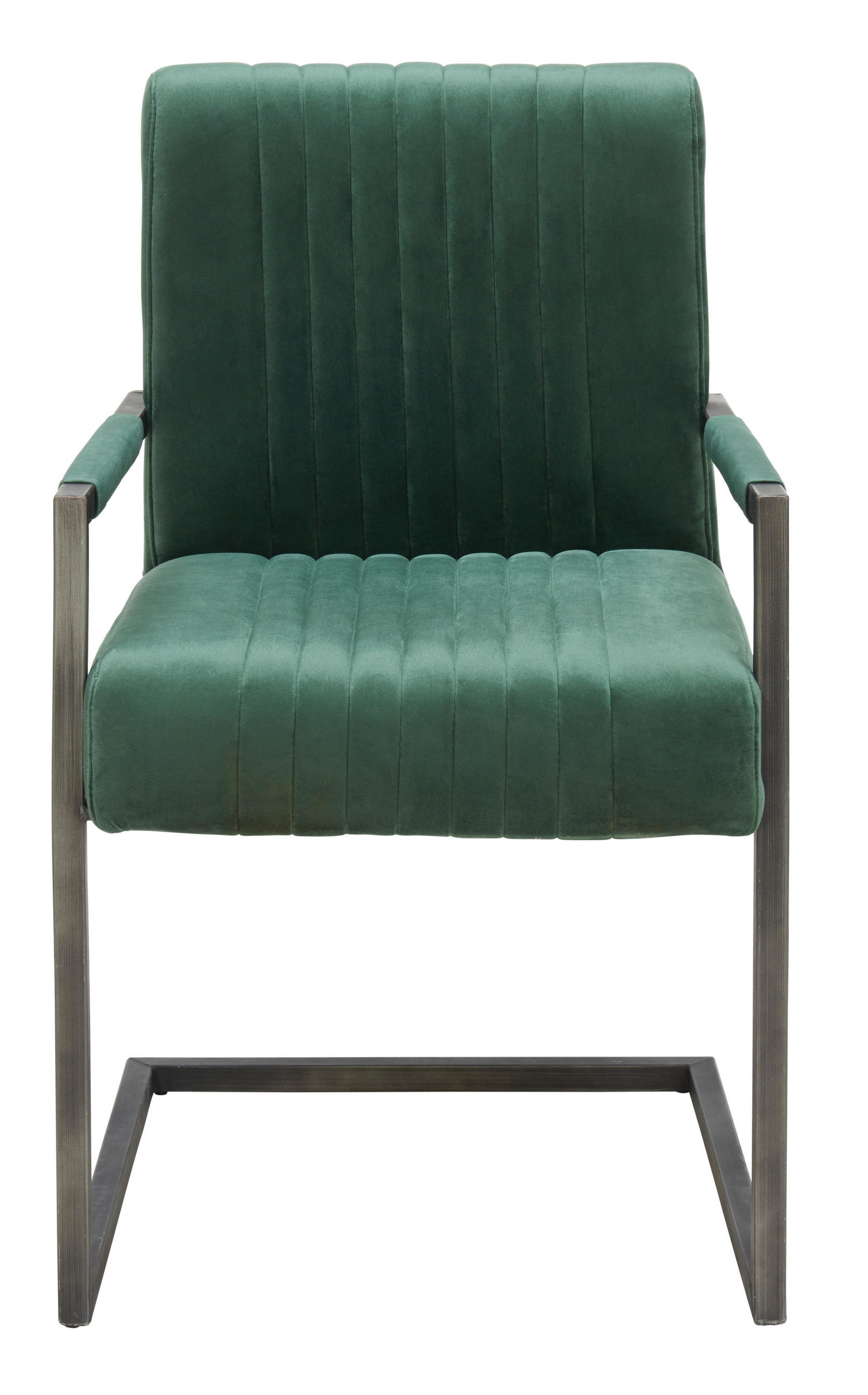 ŽIDLE S PODRUČKAMI, železo, samet, zelená, černá - černá/zelená, Trend, kov/textil (54/91/63cm) - Ambia Home