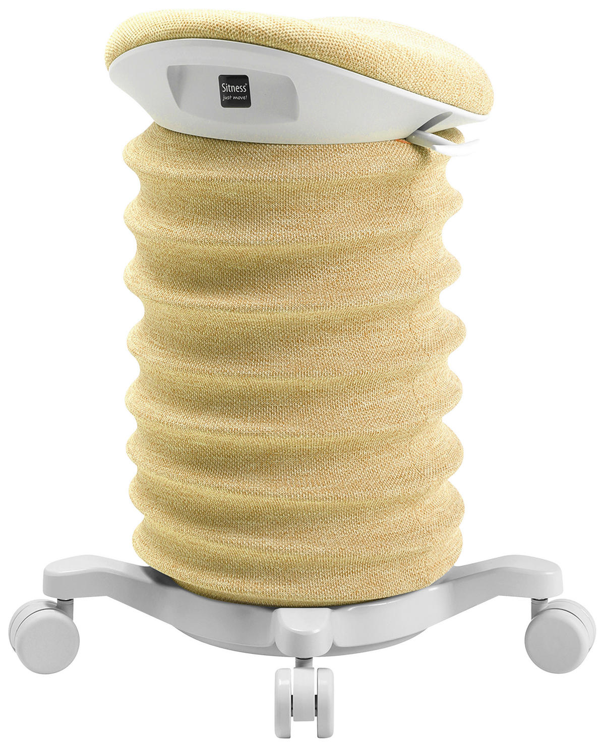 BÜROHOCKER 37,5/58-70/36 cm  - Gelb/Weiß, Design, Kunststoff/Textil (37,5/58-70/36cm) - Topstar
