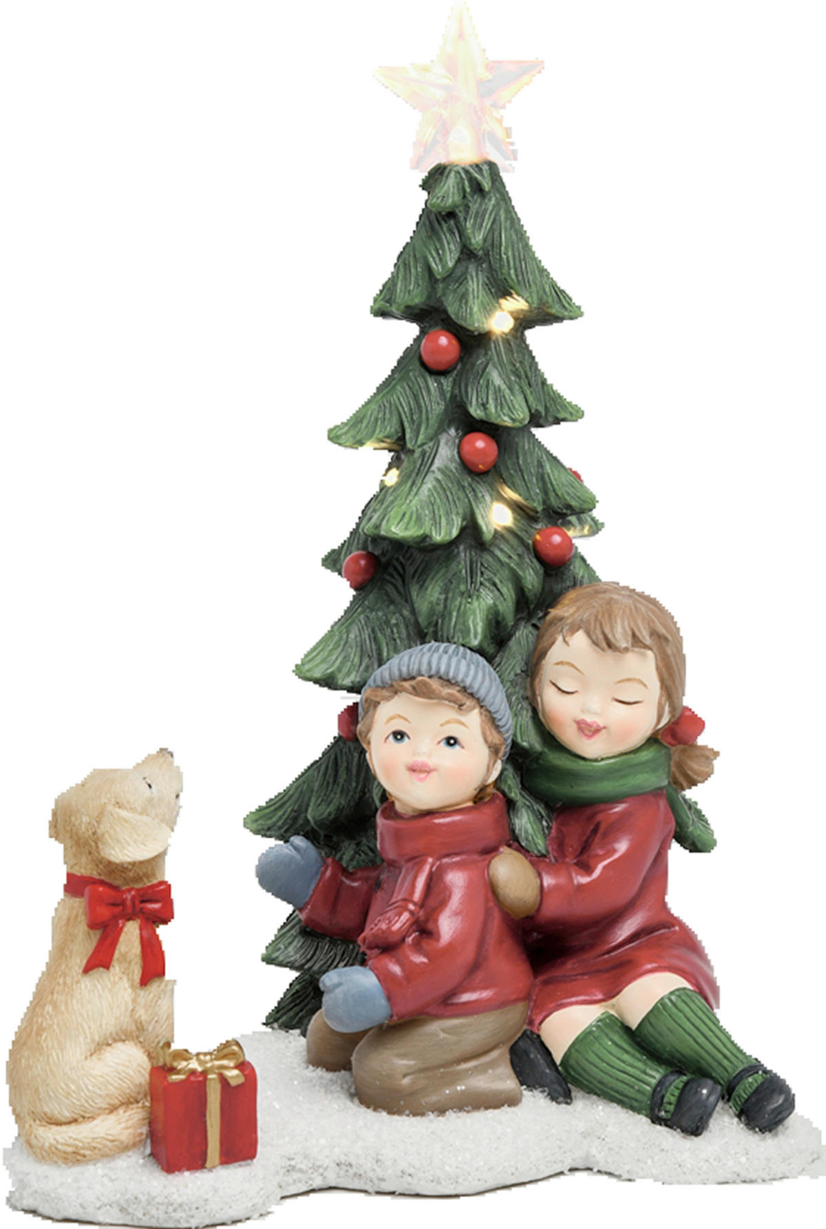 WEIHNACHTSFIGUR  - Rot/Braun, LIFESTYLE, Kunststoff (14,5/21/12cm) - X-Mas